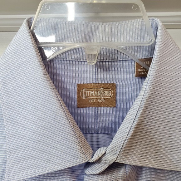 Gitman Bros Long Sleeve Button‎ Down Light Blue Size 16.5-33 - Picture 4 of 8